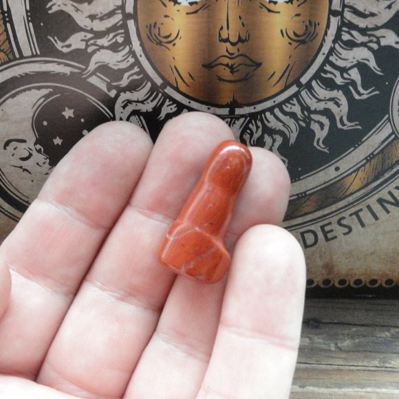Red Obsidian Phalic Phallus Hand carved Crystal Stone~fertility~Yoni, Sm… - Picture 1 of 5